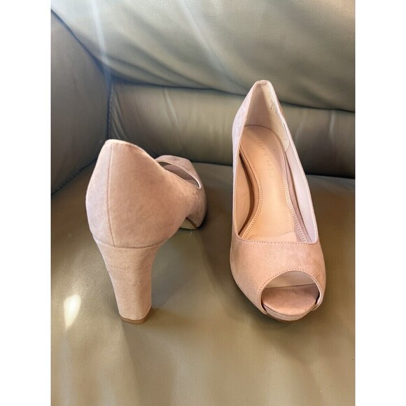 Kelly & Katie Womens Heels Sz 9 Frisisi Beige Platform Peep-toe Pumps - Picture 3 of 6